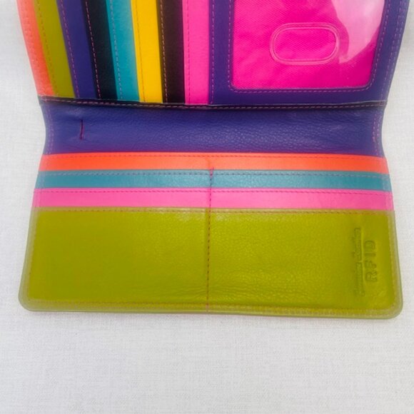 PRYM RFID Leather Trifold Wallet Multicolor Pockets Wallet - Picture 4 of 10